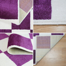 Homeart Plaid Area Rug , Super Soft & Sustainable Woven Carpet With Modern Checkered Design Liliac 200X290 - thumbnail 6