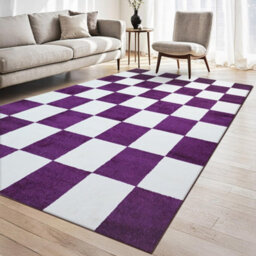 Homeart Plaid Area Rug , Super Soft & Sustainable Woven Carpet With Modern Checkered Design Liliac 200X290 - thumbnail 1