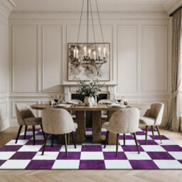 Homeart Plaid Area Rug , Super Soft & Sustainable Woven Carpet With Modern Checkered Design Liliac 200X290 - thumbnail 4