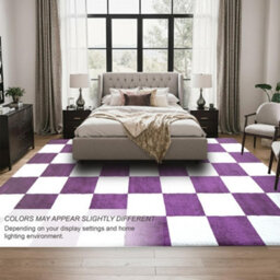 Homeart Plaid Area Rug , Super Soft & Sustainable Woven Carpet With Modern Checkered Design Liliac 200X290 - thumbnail 3
