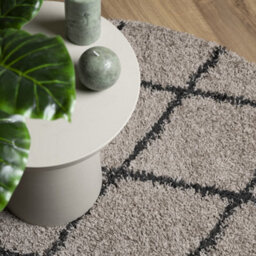 Berkfield Shaggy Rug Pamplona High Pile Modern Beige And Anthracite Size  120 Cm - thumbnail 7