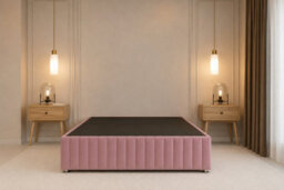 "Nexus Verona Plush Divan, Pink, 26"" Hb + 12"" Fb, No Drawers, Open Coil Mattress, Small Double" - thumbnail 4