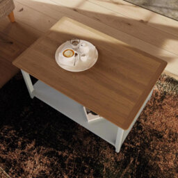 Fwstyle Taberno Coffee Table White Linen (H) 46 (W) 90 (D) 60Cm - thumbnail 2