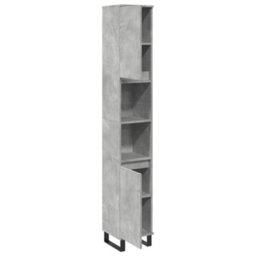 Berkfield Bathroom Cabinet Concrete Grey 30X30X190 Cm Engineered Wood - thumbnail 7