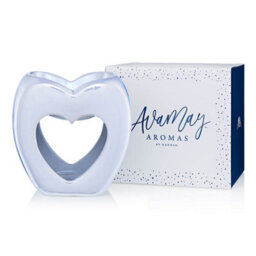 Heart Wax Melt Burner. Made From Ceramic. Gift Boxed. - Pearlised White. Height 11 Cm - thumbnail 2