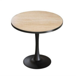 Wood Effect Marble Top Round Table Modern Dining Table Tulip Round Kitchen Table - thumbnail 6