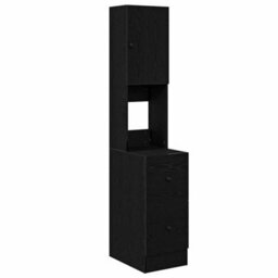 Berkfield Modern Kitchen Cabinet With Drawer With Door Black Oak Engineered Wood