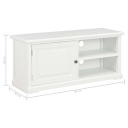 Berkfield Modern Tv Cabinet White 90X30X40 Cm Wood - thumbnail 9