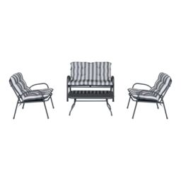 Colorado Matt Grey Metal Seater Coffee Set by B&Q