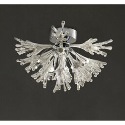 Luminosa Lighting Luminosa Love Ceiling Small 9 Light G4 Polished Chrome/white Glass, Not Led/cfl Compatible - thumbnail 2