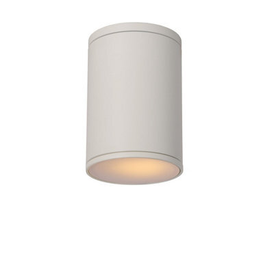 Lucide Tubix Outdoor Flush Ceiling Light White - image 1