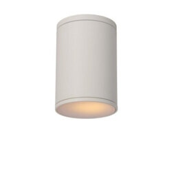 Lucide Tubix Outdoor Flush Ceiling Light White - thumbnail 1