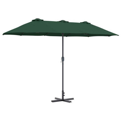 Berkfield Modern Garden Parasol Green Powder-Coated Steel - image 1