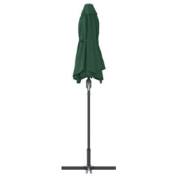 Berkfield Modern Garden Parasol Green Powder-Coated Steel - thumbnail 7