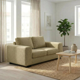 Abakus Direct Boston 3 Seater Sofa In Olive Green Basket Weave - thumbnail 3