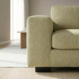 Abakus Direct Boston 3 Seater Sofa In Olive Green Basket Weave - thumbnail 5