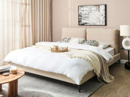 Beliani Bed Boucle Melle 180 X 200 Cm (Eu Super King) Beige - thumbnail 2