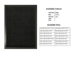 Heavy Duty Indoor & Outdoor Rubber Non-Slip Absorbent Barrier Mat - Silver Grey 60 X 180 Cm - thumbnail 4