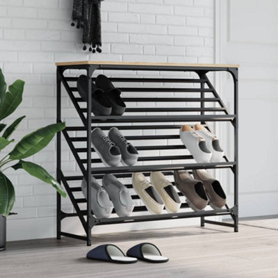 Berkfield Shoe Rack Sonoma Oak 90X30X85 Cm Engineered Wood - image 1