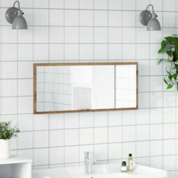 Walplus Led Bathroom Mirror Artisan Oak 100X8.5X37 Cm Engineered Wood - thumbnail 4