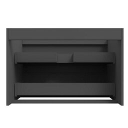 AVER-GROWTH Wall-Mounted Bathroom Vanity Unit Gloss Grey Flat Pack Bathroom Cabinets Only 790(W)X445X(D)X520(H)mm With 2 Drawers - thumbnail 5