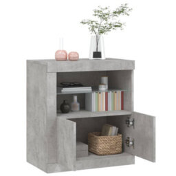Vidaxl Sideboard With Led Lights Concrete Grey 60.5X37X67 Cm - thumbnail 5