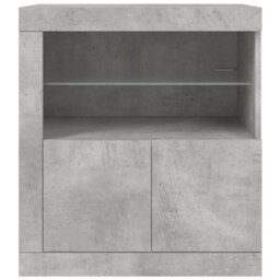 Vidaxl Sideboard With Led Lights Concrete Grey 60.5X37X67 Cm - thumbnail 6