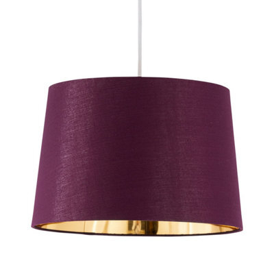 First Choice Lighting Zoey - Burgundy With Gold Inner 28Cm Easy Fit Pendant Or Lamp Shade - image 1