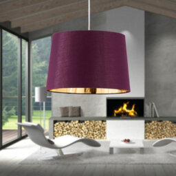 First Choice Lighting Zoey - Burgundy With Gold Inner 28Cm Easy Fit Pendant Or Lamp Shade - thumbnail 3