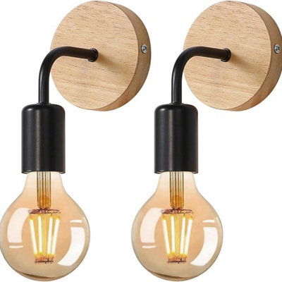 2 Pack Vintage Indoor Wall Lights Hallway Wall Lamp Living Room Modern Bedroom - image 1