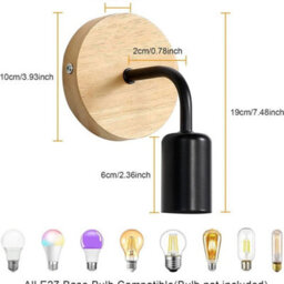 2 Pack Vintage Indoor Wall Lights Hallway Wall Lamp Living Room Modern Bedroom - thumbnail 2