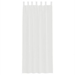 Berkfield Voile Curtains With Loops 2 Pcs White 140X260 Cm - thumbnail 4