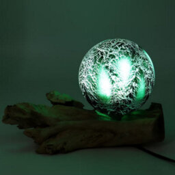 Emerald Crackle Driftglow Lamp Decorative Green Ambient Lighting - thumbnail 7