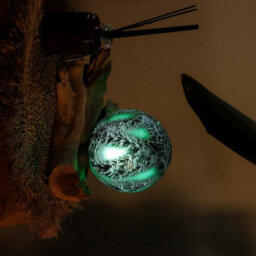 Emerald Crackle Driftglow Lamp Decorative Green Ambient Lighting - thumbnail 4