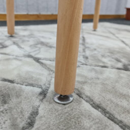 Kosy Koala Dining Table Set Of 4 Round Grey Dining Table And 4 Grey Velvet Tufted Chairs For Kitchen Room Dining Room - thumbnail 9