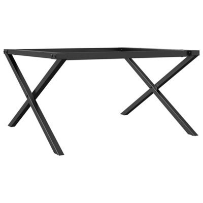 Berkfield Industrial Coffee Table Legs X-Frame 70X60X43 Cm Steel