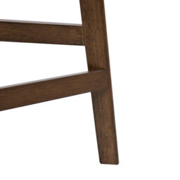 Wyld And Coco Ariahome Set Of 2 Bar Chairs - Rubberwood Frame, Beige Upholstery, Counter Height Seating - thumbnail 7