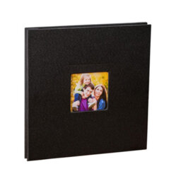 Linen Cover Photo Album / Scrap Book - Black