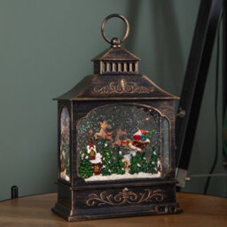 Samuel Alexander 29Cm Battery Powered Light Up Flying Santa Christmas Water Spinner Lantern With Leds - thumbnail 5