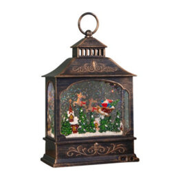 Samuel Alexander 29Cm Battery Powered Light Up Flying Santa Christmas Water Spinner Lantern With Leds - thumbnail 9
