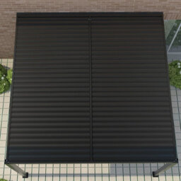 Primrose Living Deluxe Charcoal Wall Mounted Veranda With Louvered Shutter Roof 3M X 3M - thumbnail 6