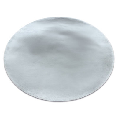 RugsX Modern Carpet Teddy New Dream 47 Circle Shaggy, Plush, Very Thick Silv  Circle 120 Cm - image 1