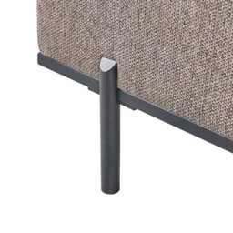 Beliani Chaise Longue Savasse Faux Linen Light Brown - thumbnail 6