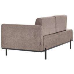 Beliani Chaise Longue Savasse Faux Linen Light Brown - thumbnail 5