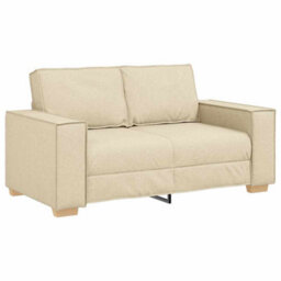 Vidaxl Sofa Set With Cushion 3 Pcs Cream 220 X 78 X 84 Cm Fabric - thumbnail 5