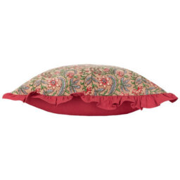 Paoletti Haven Floral Cotton Velvet Feather Filled Cushion - thumbnail 3