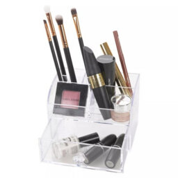 Urbn-Living 10-Compartment Clear Acrylic Makeup Organizer - thumbnail 5