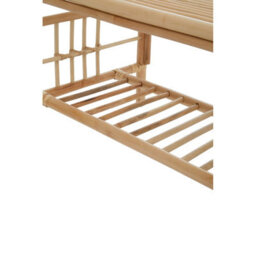 Orsina Elegant Rattan Rectangular Coffee Table With Glass Top, Versatile Cane Furniture, Sturdy Outdoor Table - thumbnail 8