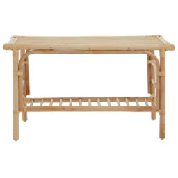 Orsina Elegant Rattan Rectangular Coffee Table With Glass Top, Versatile Cane Furniture, Sturdy Outdoor Table - thumbnail 9