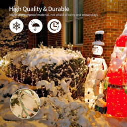 Shatchi 300 Warm White Leds Multifunction Timer Clear Cable Outdoor String Fairy Lights 30M - thumbnail 3
